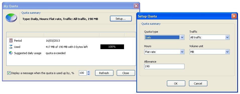 Quota Setup